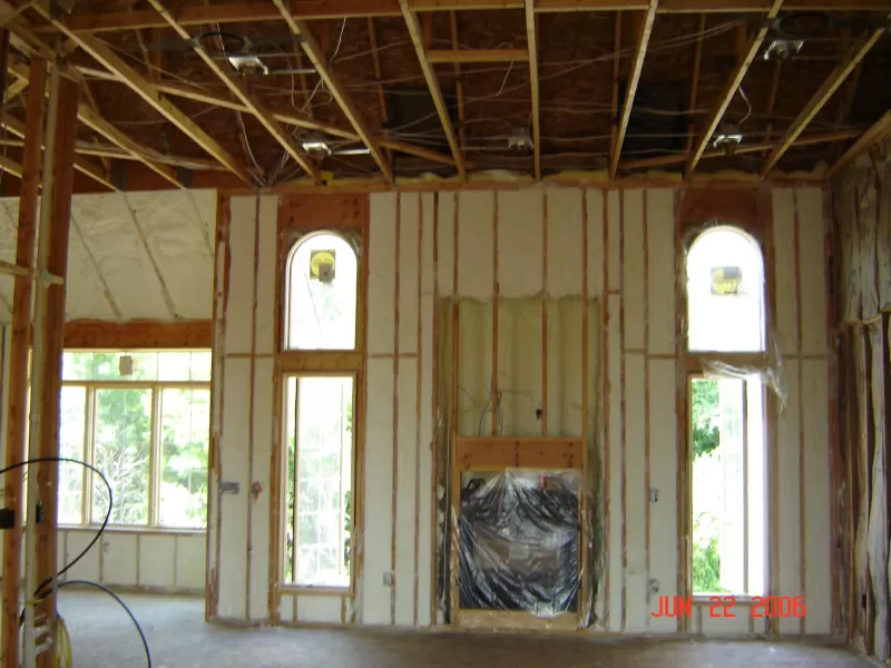 spray foam insulation in walls of new home spray foam insulation in walls of new home