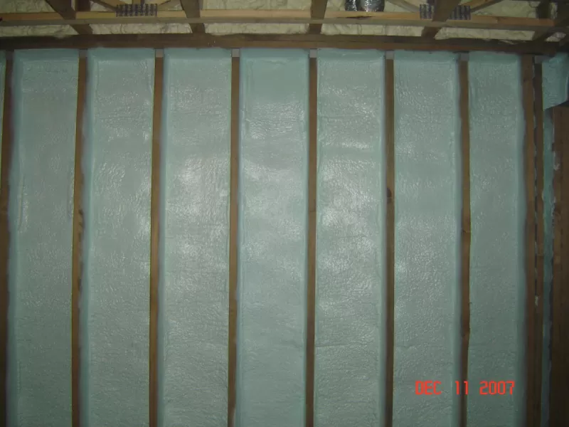 wall spray foam insulation after application wall spray foam insulation after application