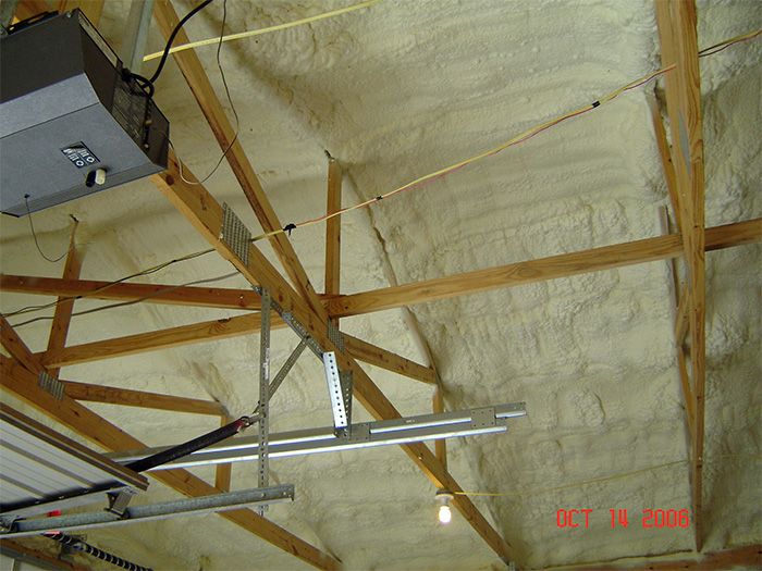 spray foam used on an agricultural building